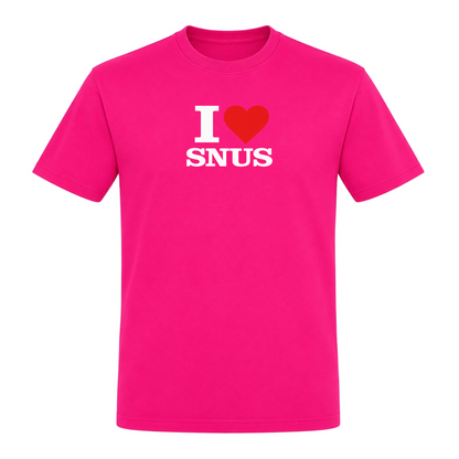 I ♥️ Snus Unisex T-Shirt - Fuchsia