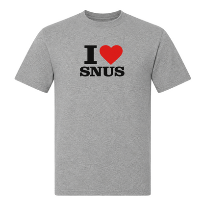 I ♥️ Snus Unisex T-Shirt - Grey Melange