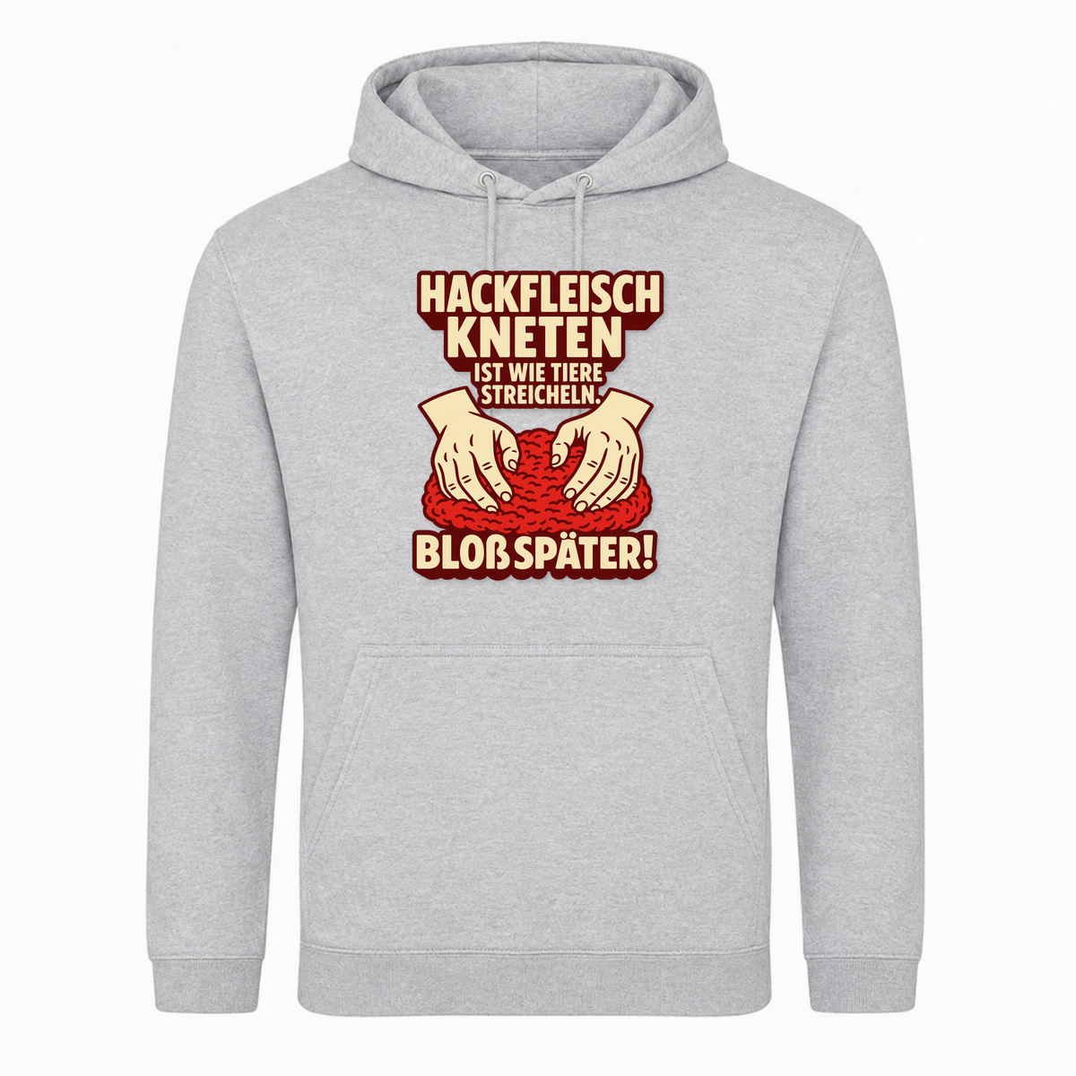 Unisex Hoodie Hackfleisch Kneten -  Heather Grey