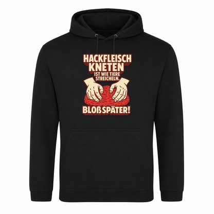 Unisex Hoodie Hackfleisch Kneten - Schwarz
