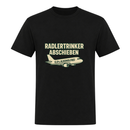 Unisex T-Shirt Radlertrinker Abschieben - Deep Black