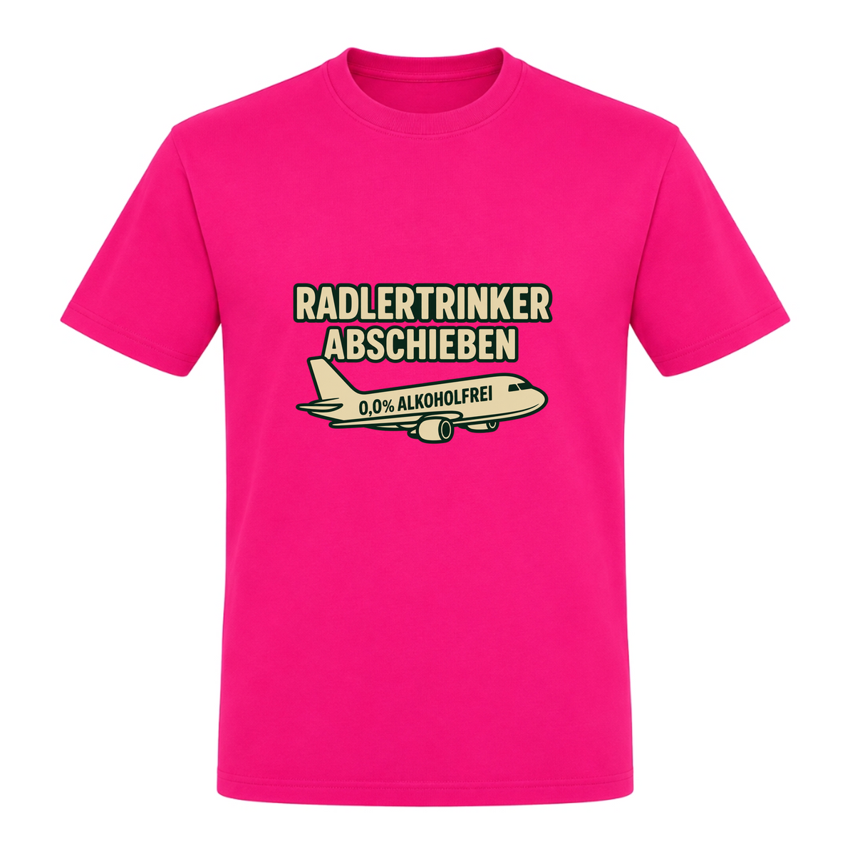 Unisex T-Shirt Radlertrinker Abschieben - Fuchsia