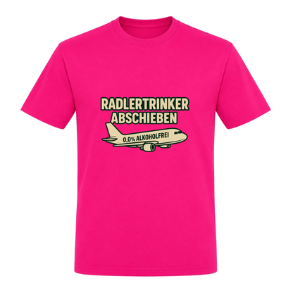 Unisex T-Shirt Radlertrinker Abschieben - Fuchsia