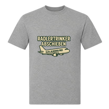 Unisex T-Shirt Radlertrinker Abschieben - Grey Melange