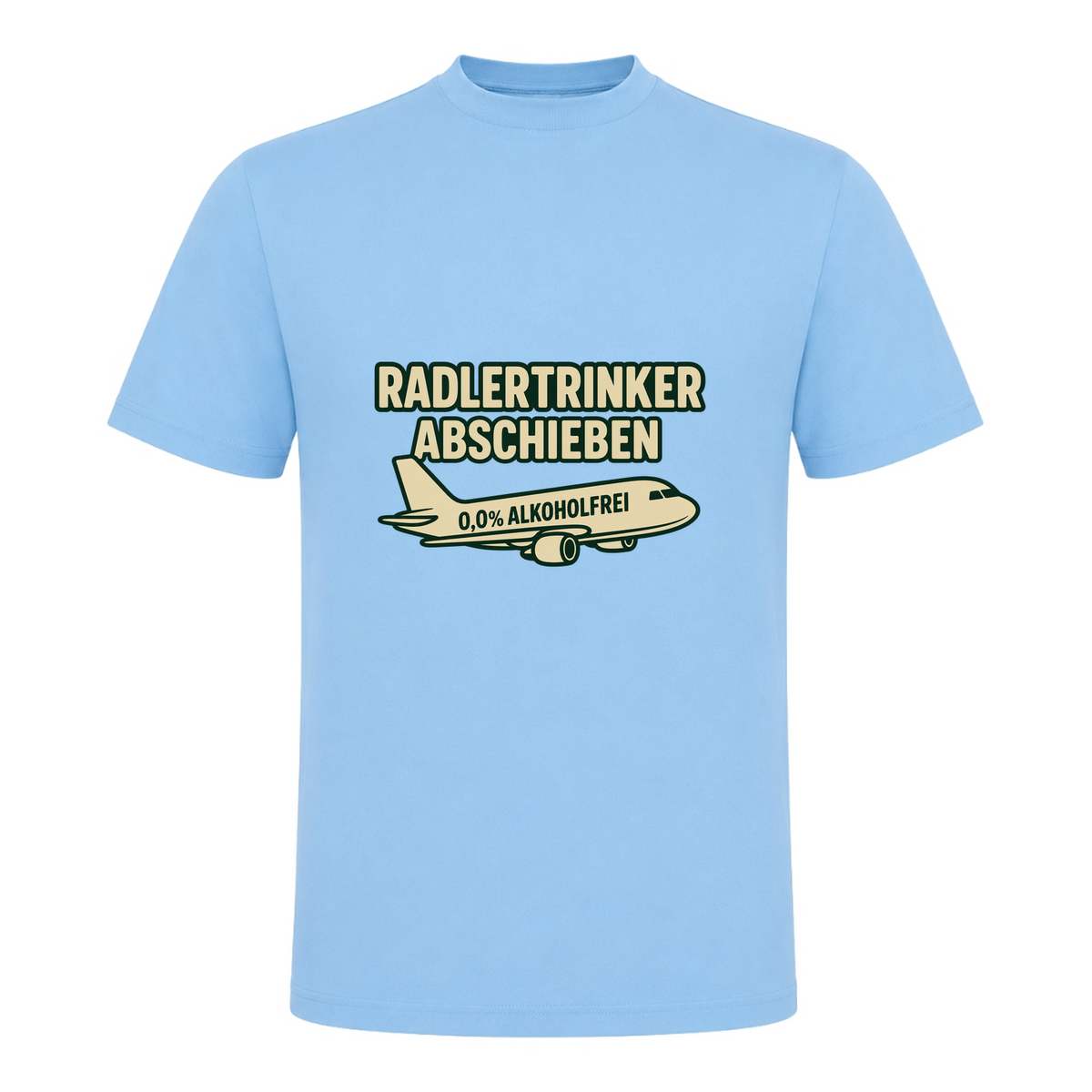 Unisex T-Shirt Radlertrinker Abschieben - Sky Blue