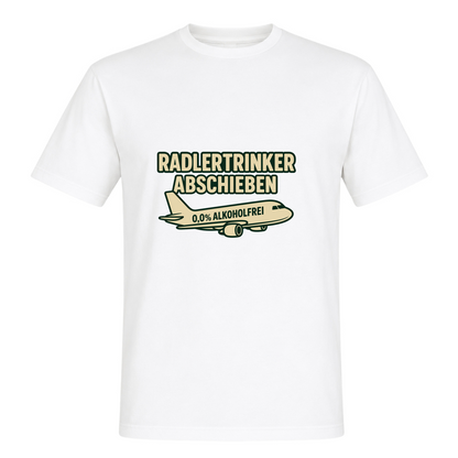 Unisex T-Shirt Radlertrinker Abschieben - White