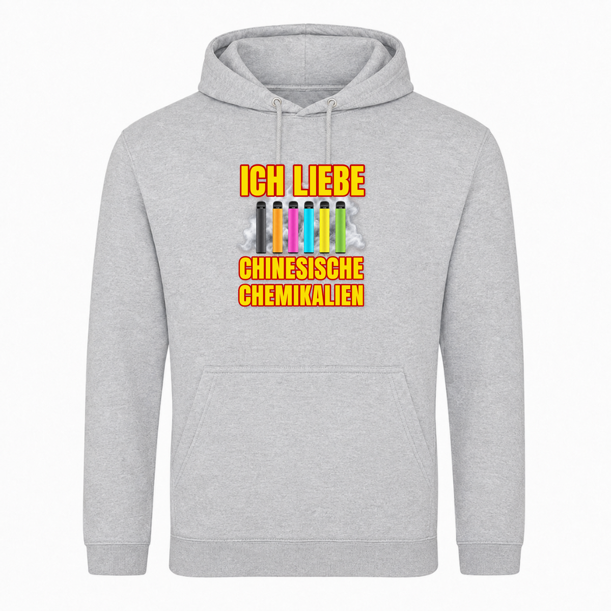 Unisex Hoodie Ich Liebe Chinesische Chemikalien -  Heather Grey