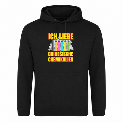 Unisex Hoodie Ich Liebe Chinesische Chemikalien - Schwarz