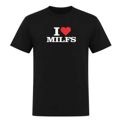 I♥️ Milfs Unisex T-Shirt - Deep Black
