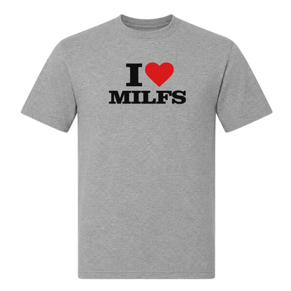 I♥️ Milfs Unisex T-Shirt - Grey Melange