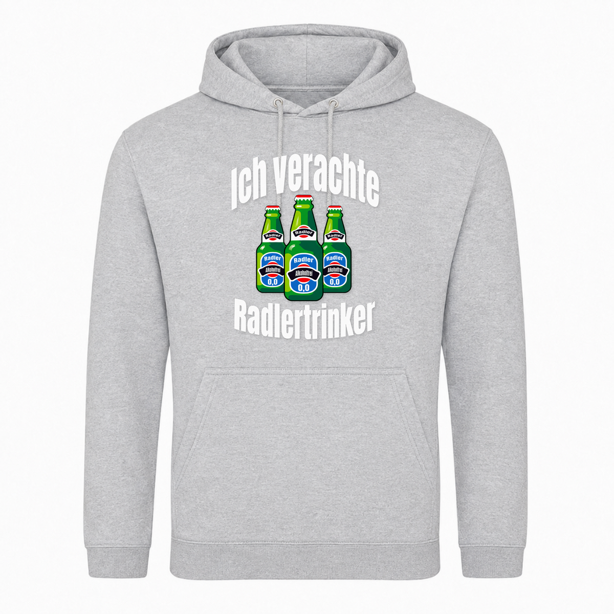 Unisex Hoodie Ich verachte Radlertrinker -  Heather Grey