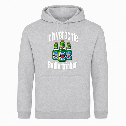Unisex Hoodie Ich verachte Radlertrinker -  Heather Grey