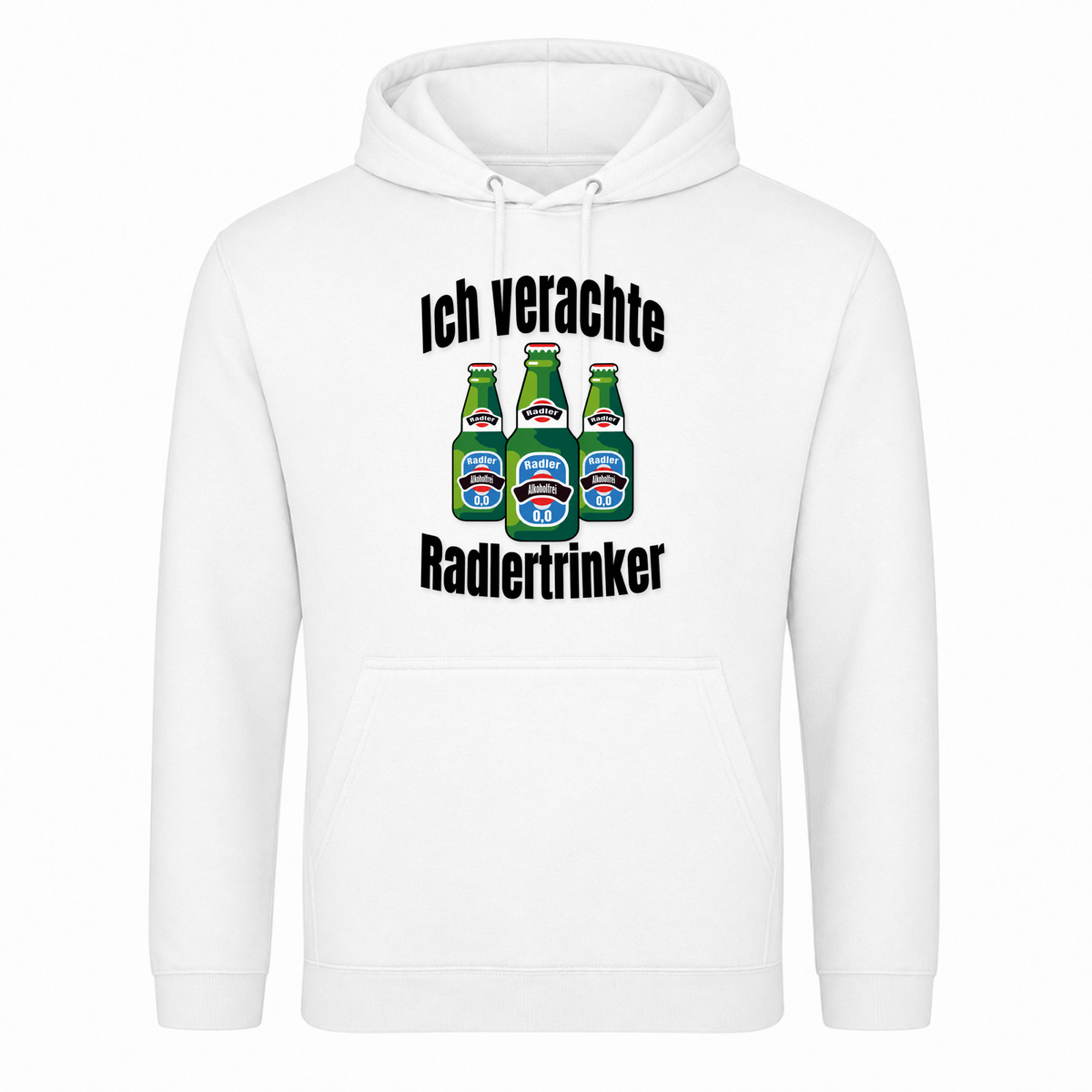 Unisex Hoodie Ich verachte Radlertrinker - Weiß