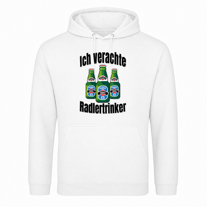 Unisex Hoodie Ich verachte Radlertrinker - Weiß