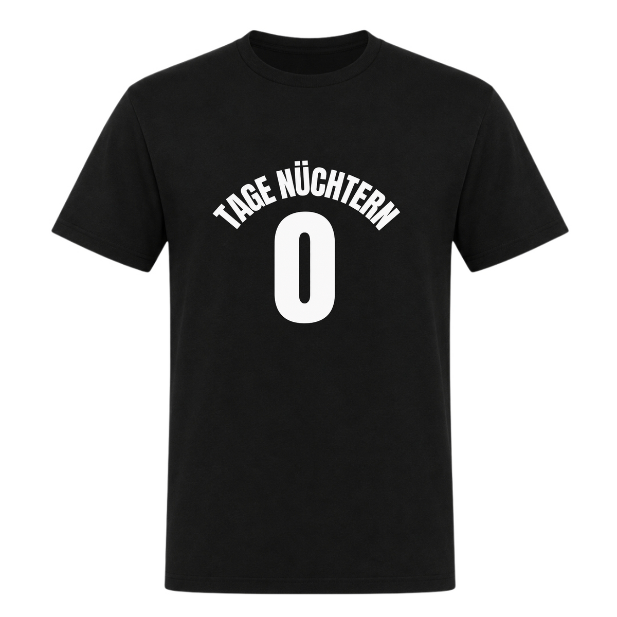 Unisex T-Shirt Tage Nüchtern - Deep Black