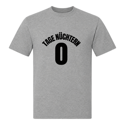 Unisex T-Shirt Tage Nüchtern - Grey Melange