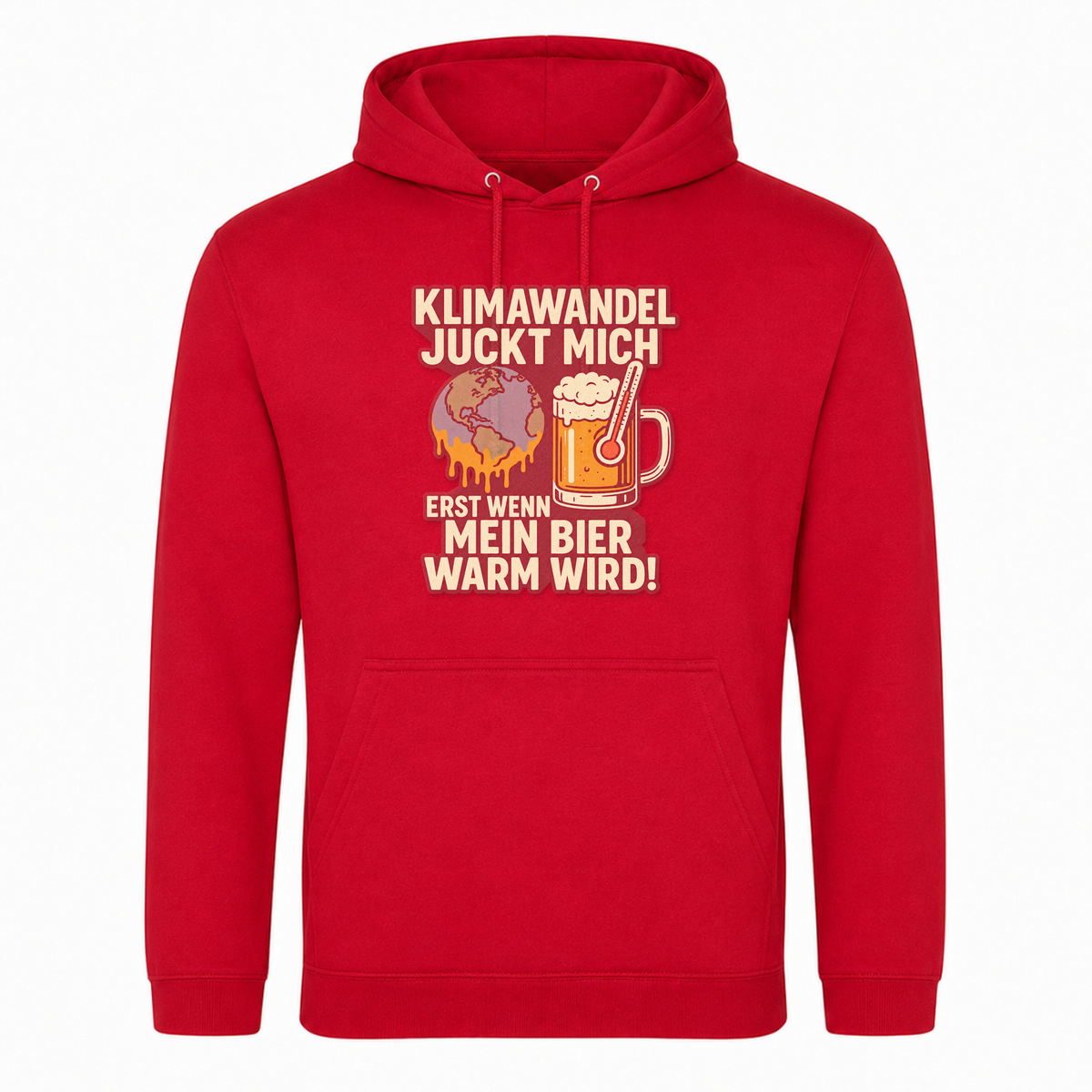 Unisex Hoodie Klimawandel - rot