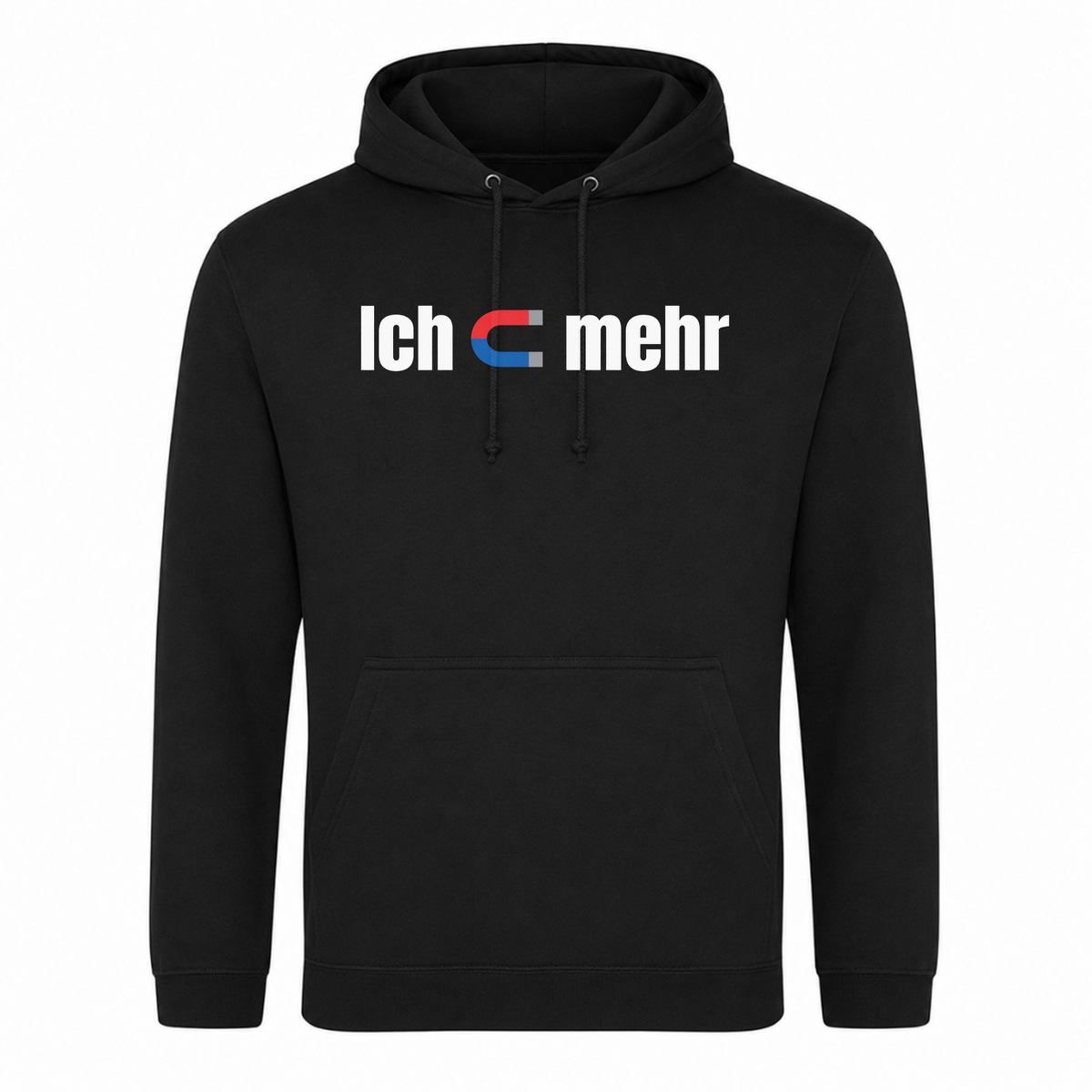 Unisex Hoodie Ich Magnet mehr - Schwarz