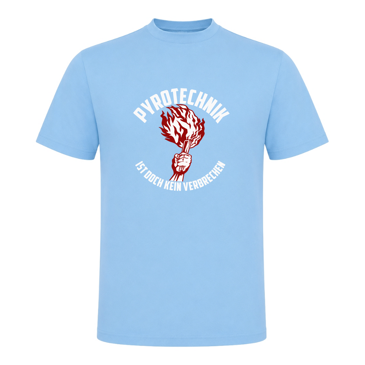 Unisex T-Shirt Pyroteeechnik - Sky Blue