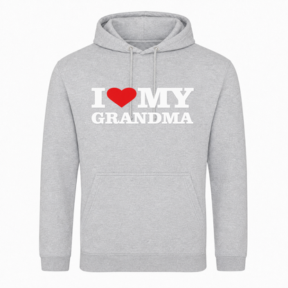 I ♥️  MY Grandma Unisex Hoodie -  Heather Grey