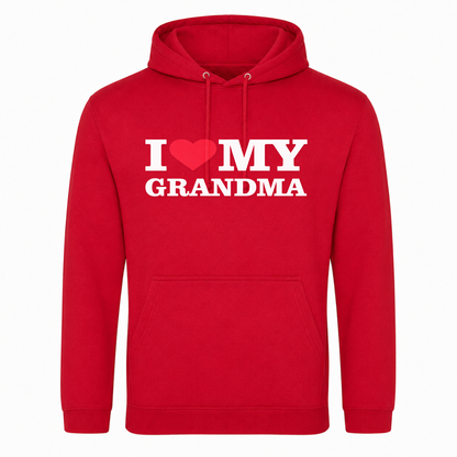 I ♥️  MY Grandma Unisex Hoodie - rot