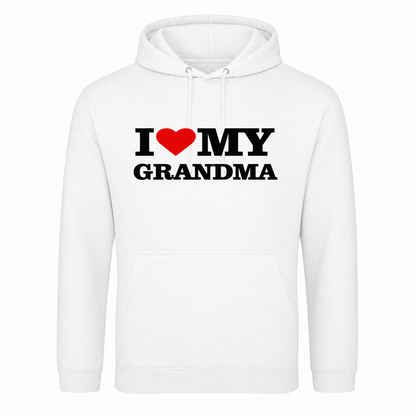I ♥️  MY Grandma Unisex Hoodie - Weiß
