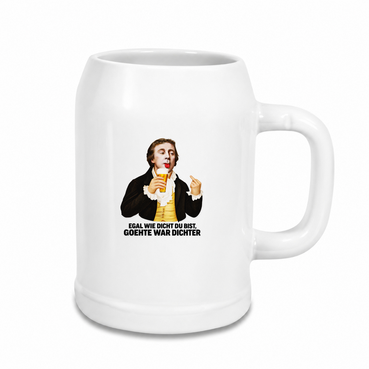 Goehte-war-Dichter - Bierkrug - weiß