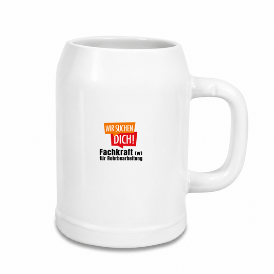 Fachkraft-für-Rohrbearbeitung - Bierkrug - weiß