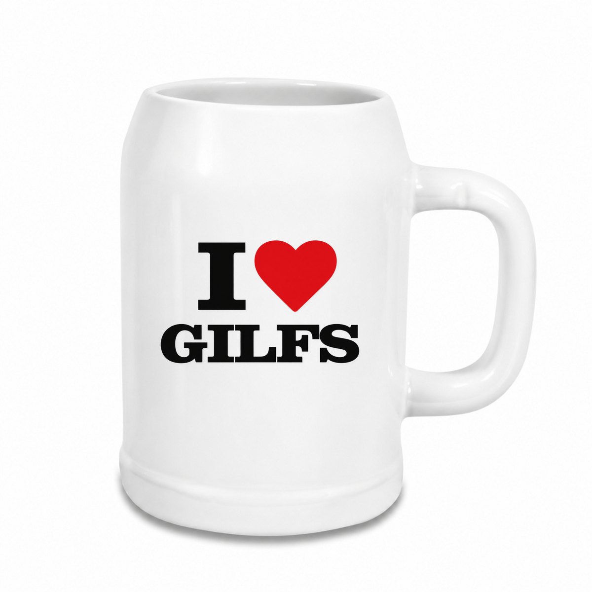 I ♥️ Gilfs - Bierkrug - weiß