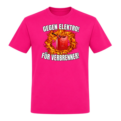 Unisex T-Shirt Gegen Elektro - Fuchsia