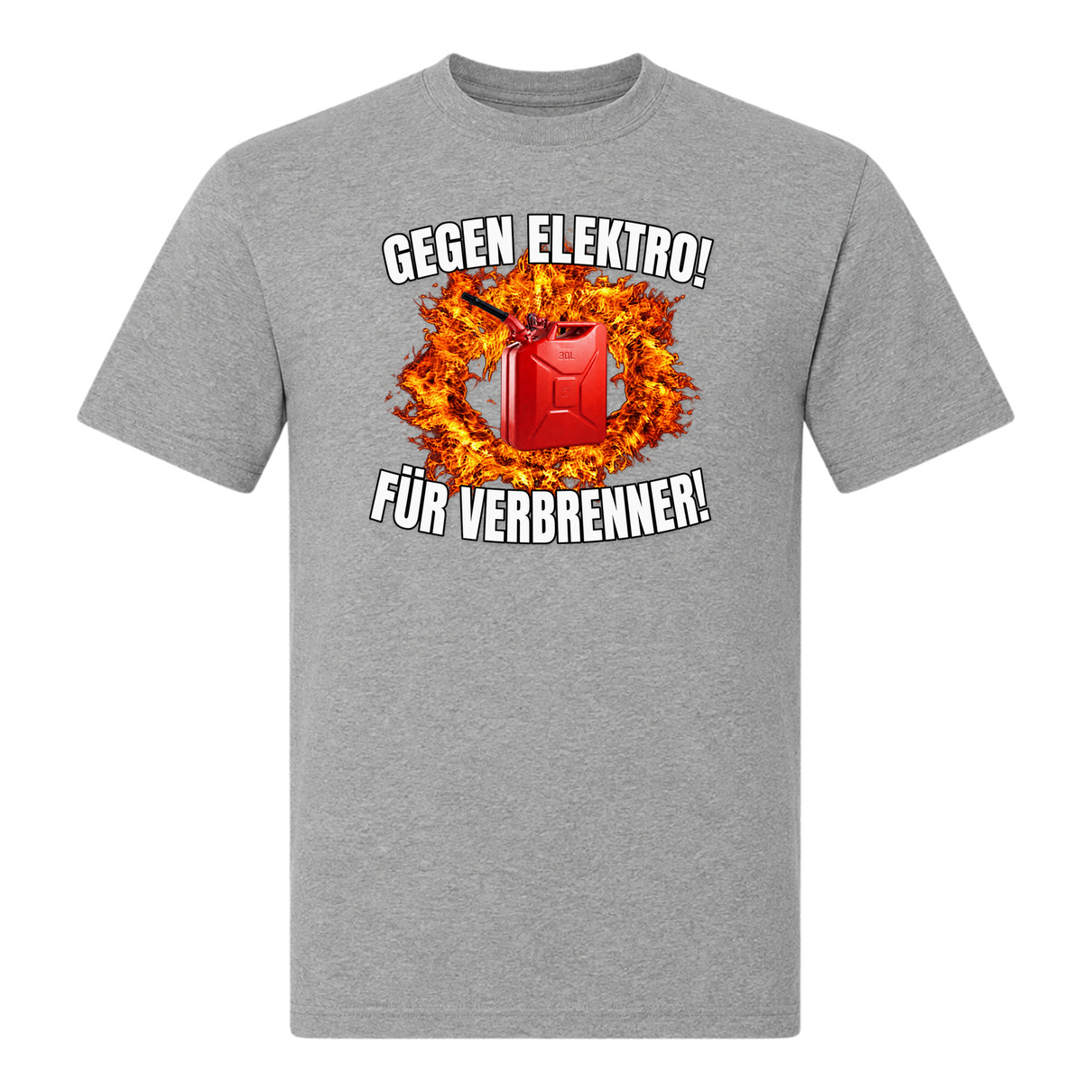 Unisex T-Shirt Gegen Elektro - Grey Melange