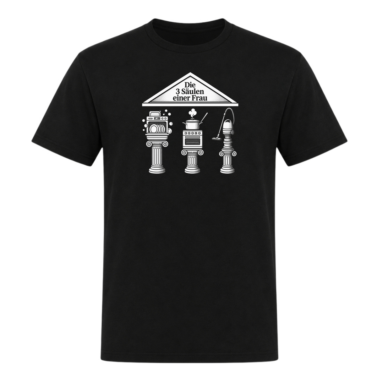 Unisex T-Shirt Die 3 Säulen einer Frau - Deep Black