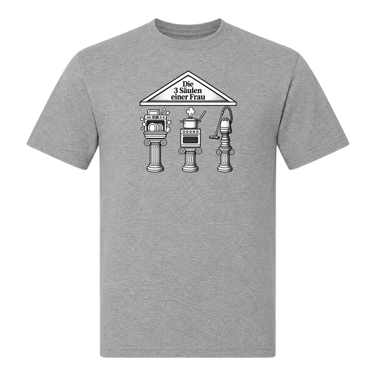 Unisex T-Shirt Die 3 Säulen einer Frau - Grey Melange