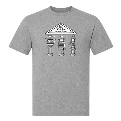 Unisex T-Shirt Die 3 Säulen einer Frau - Grey Melange
