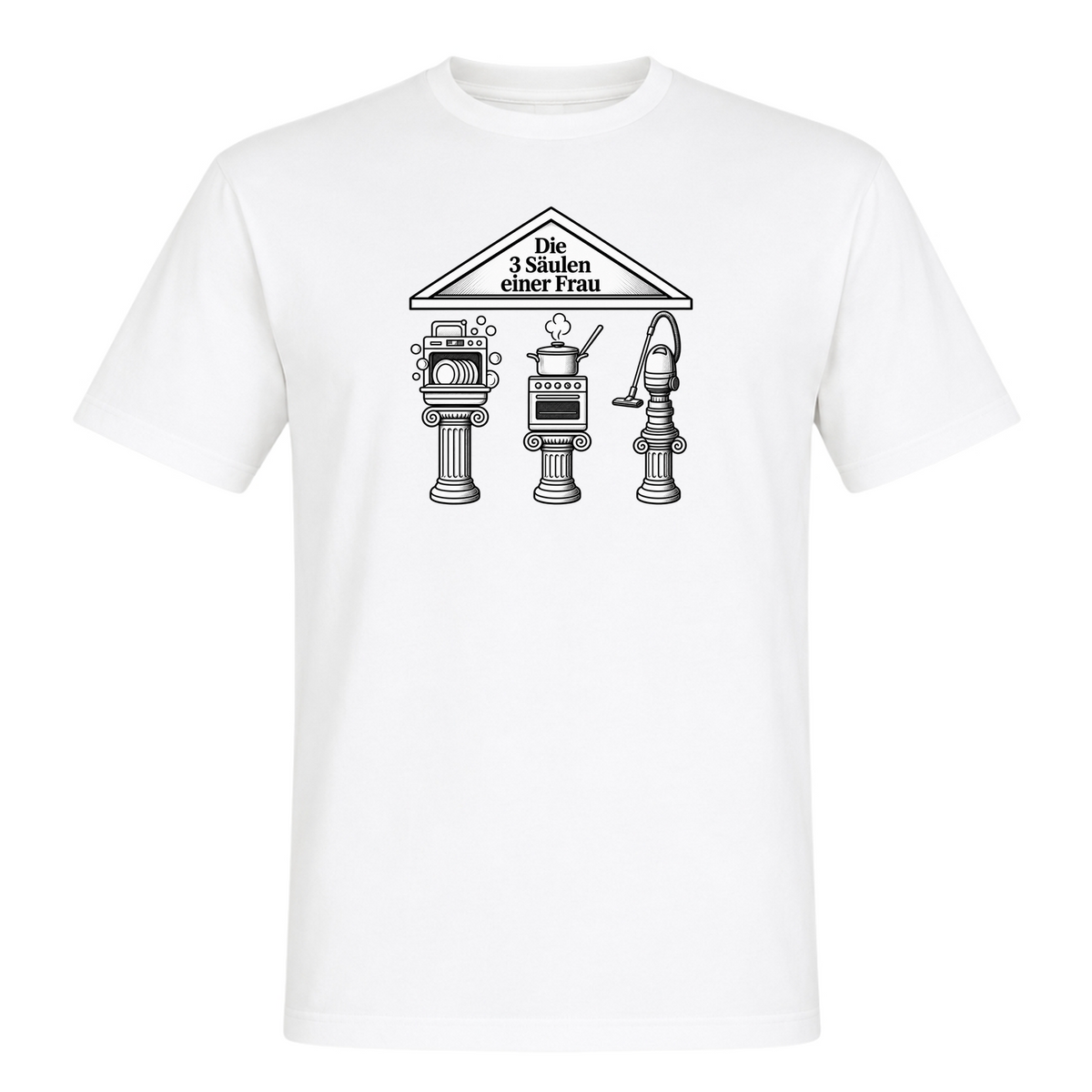 Unisex T-Shirt Die 3 Säulen einer Frau - White