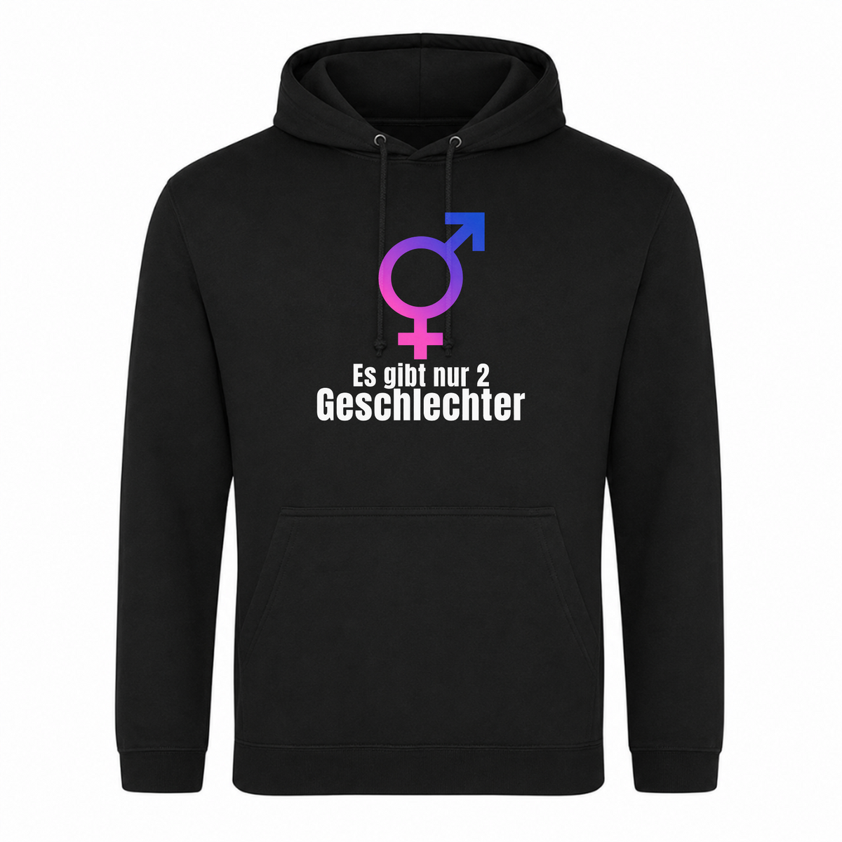 Unisex Hoodie 2 Geschlechter - Schwarz