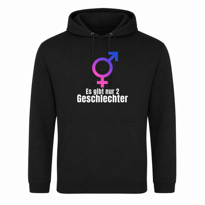 Unisex Hoodie 2 Geschlechter - Schwarz
