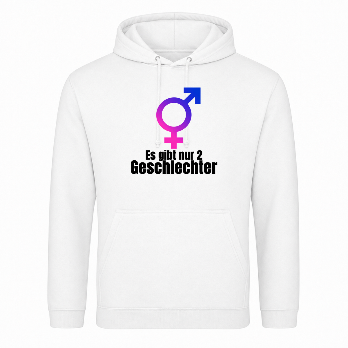 Unisex Hoodie 2 Geschlechter - Weiß