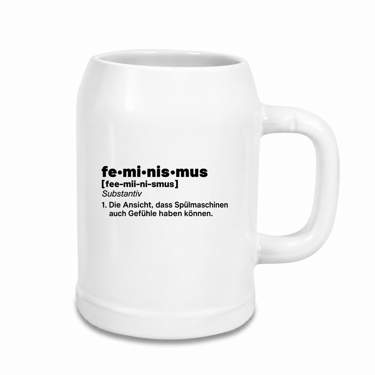 Feminismus - Bierkrug - weiß