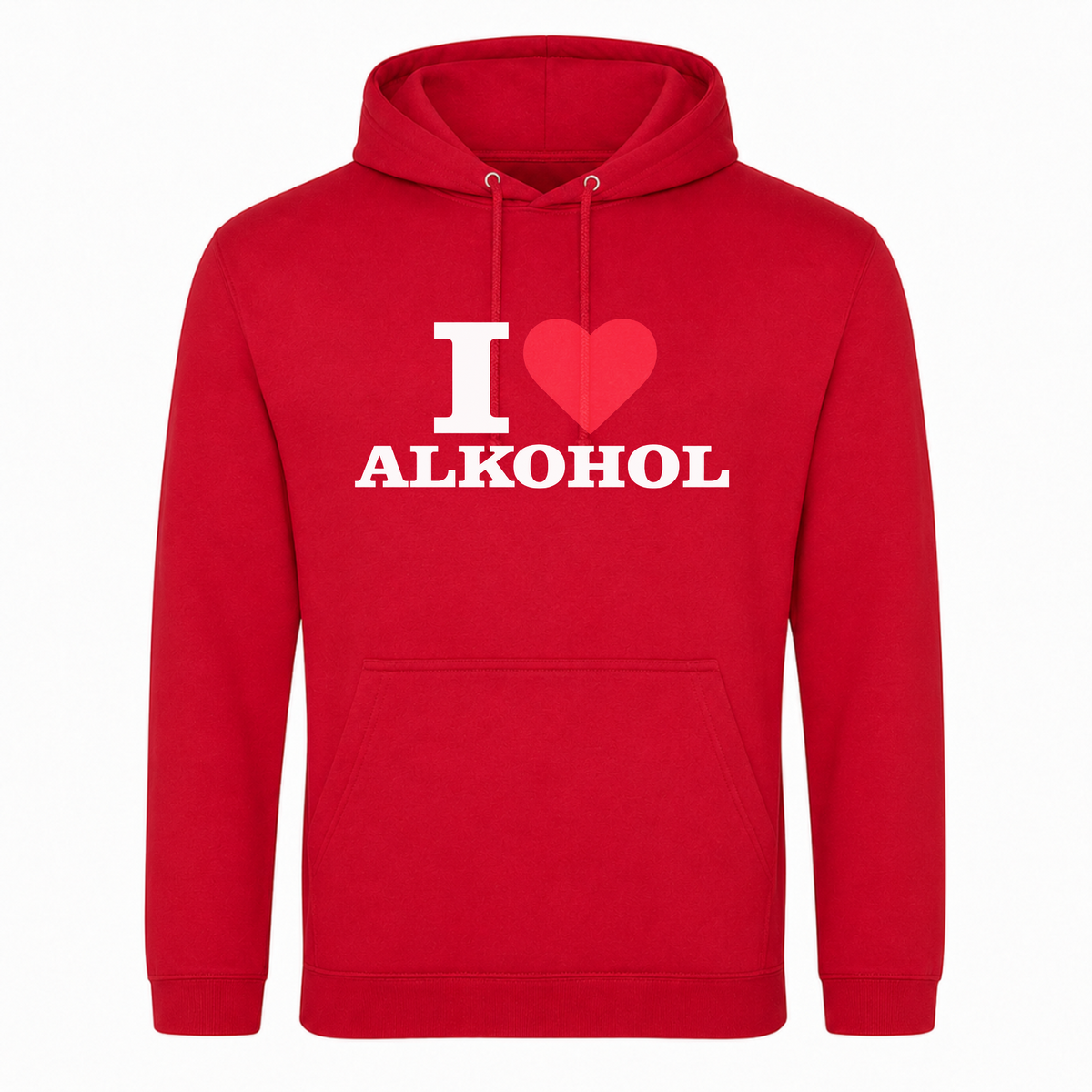 I ♥️ Alkohol Unisex Hoodie - rot