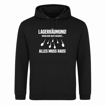 Unisex Hoodie Lagerräumung - Schwarz