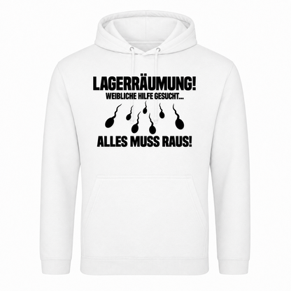 Unisex Hoodie Lagerräumung - Weiß