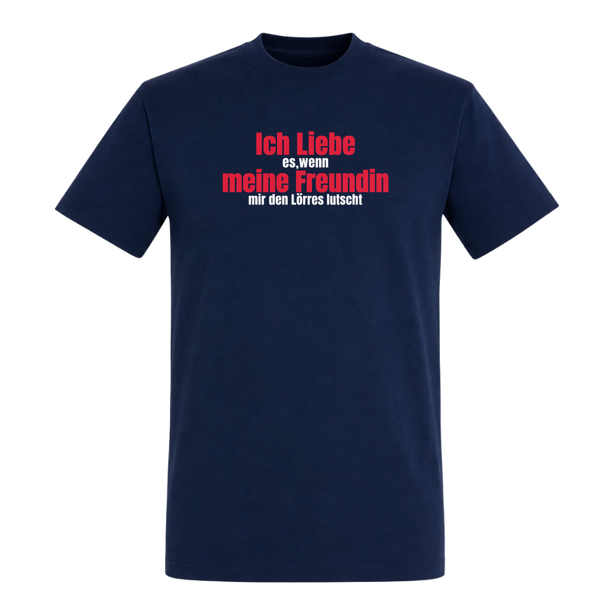 Unisex T-Shirt Ich Liebe meine Freundin - French Navy