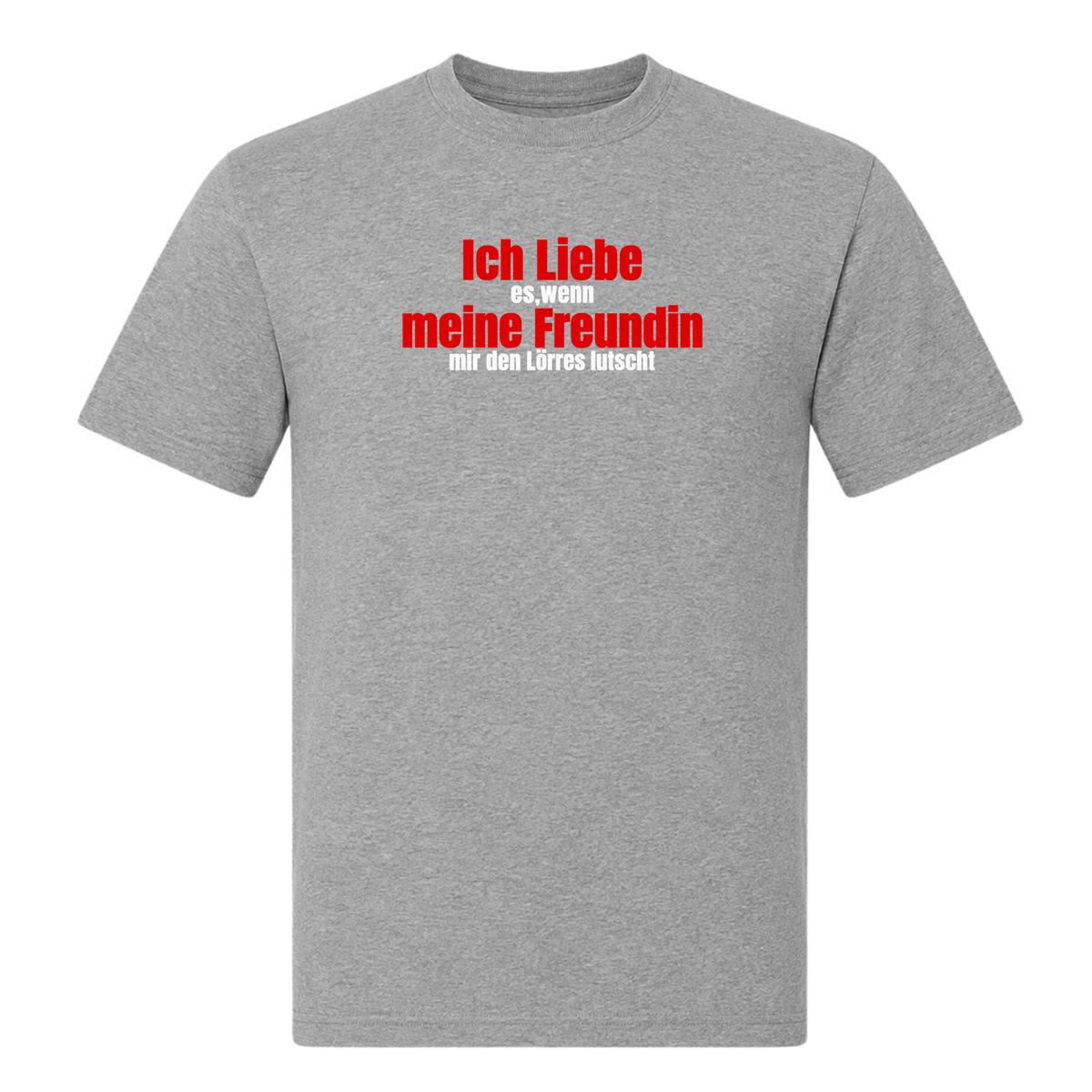 Unisex T-Shirt Ich Liebe meine Freundin - Grey Melange