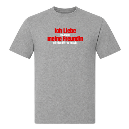 Unisex T-Shirt Ich Liebe meine Freundin - Grey Melange
