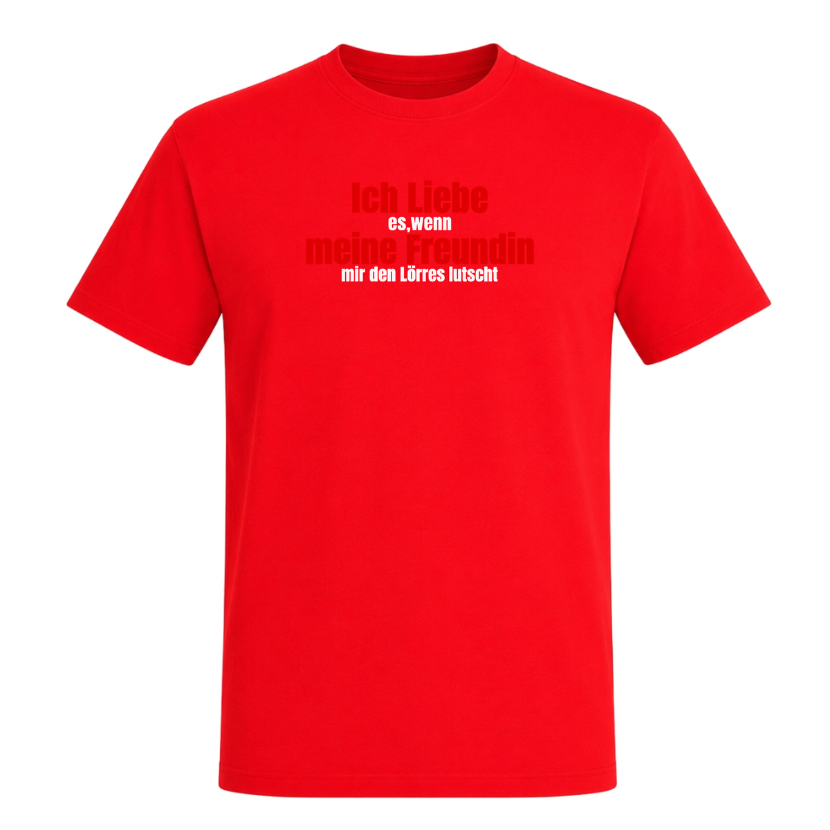 Unisex T-Shirt Ich Liebe meine Freundin - Red