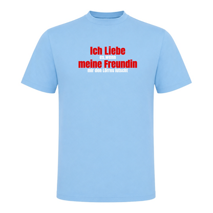 Unisex T-Shirt Ich Liebe meine Freundin - Sky Blue