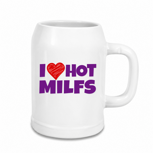 Hot-Milf - Bierkrug - weiß