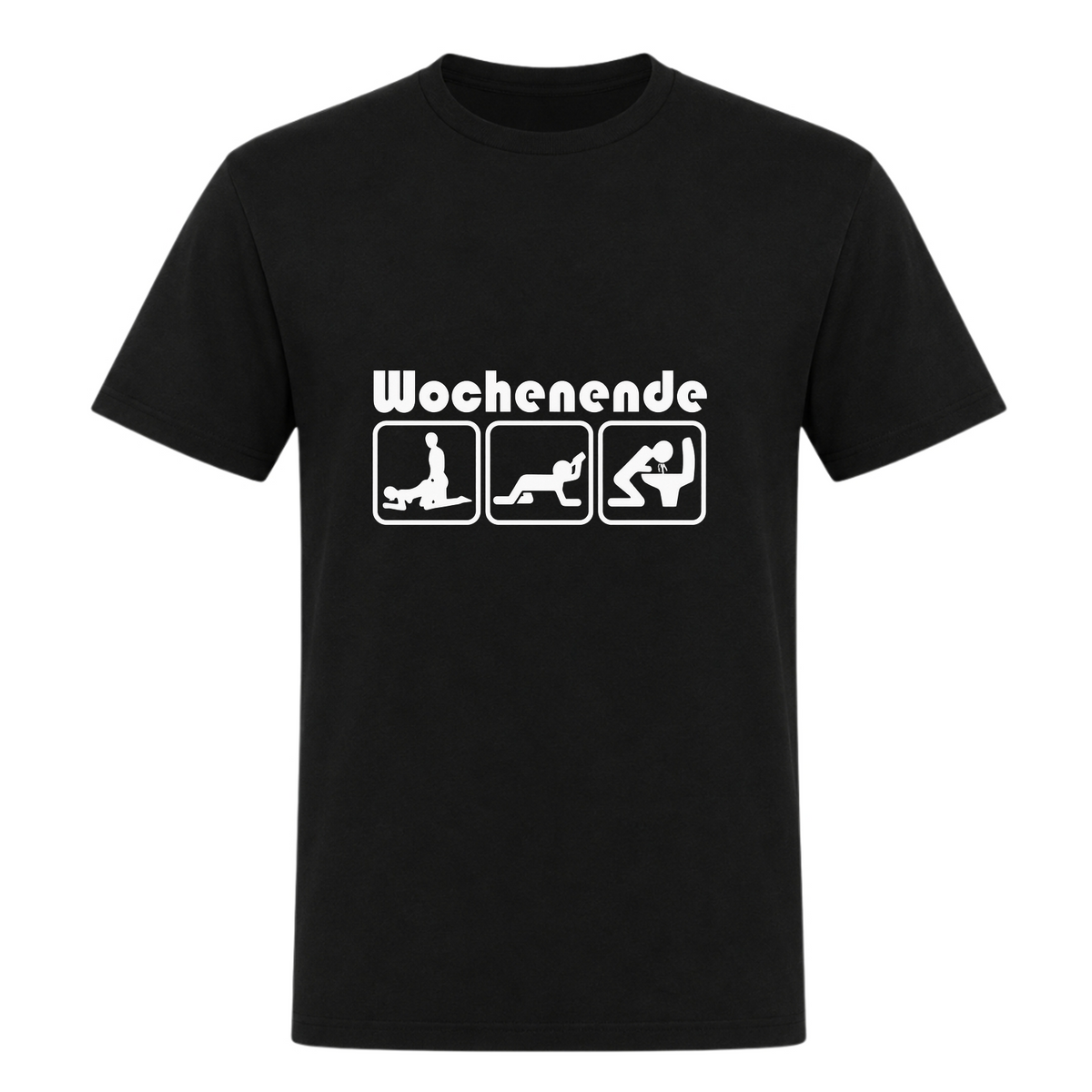 Unisex T-Shirt Wochenende - Deep Black