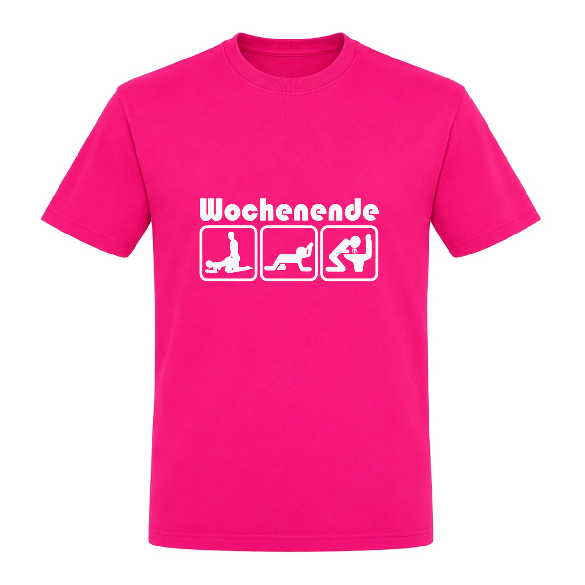 Unisex T-Shirt Wochenende - Fuchsia